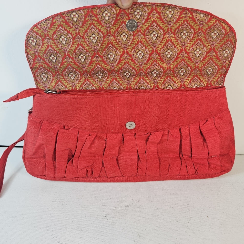 Sak Saum 4 Abi Ferrin Freedom Project Wristlet Clutch Handbag Purse red - Picture 5 of 8
